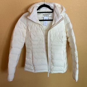 AF Stretch Lightweight Packable Puffer White/Cream
